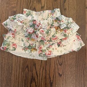 LoveShackFancy Floral Textured Skirt